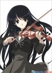  1girl female instrument myself_yourself school_uniform serafuku simple_background solo violin yatsushiro_nanaka 