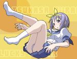  feet footwear haganemaru_kennosuke hiiragi_tsukasa lucky_star oekaki panties pantyshot school_uniform serafuku socks underwear 