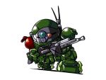  armor chibi helmet machinery mecha no_humans scopedog soukou_kihei_votoms weapon 