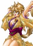  animal_ears fox_ears japanese_clothes kimono manabe_jouji ogin_(manabe_jouji) short_kimono tail 