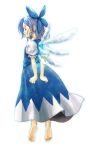  1girl barefoot bow cirno feet female hair_bow ishiatama solo the_embodiment_of_scarlet_devil touhou wings 