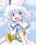  1girl female hat instrument lowres merlin_prismriver solo touhou trumpet 