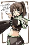  brown_hair hunter midriff ponytail ragnarok_online shinba_yagi 