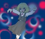  1girl blonde_hair ex-rumia female necktie outstretched_arms red_eyes rumia short_hair solo spread_arms the_embodiment_of_scarlet_devil touhou youkai 