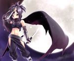  1girl acquire ayame ayame_(tenchu) bare_shoulders blade elbow_gloves from_software gloves groin hip_vent midriff mound_of_venus navel ninja scarf sleeveless solo sword tachibana_surimu tenchu tenchuu weapon 
