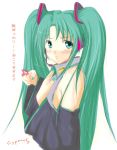  1girl angry cyprus detached_sleeves green_eyes green_hair hatsune_miku solo twintails vocaloid 