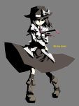  1girl boots bow brown_hair english female ghostly_field_club hat necktie red_(artist) red_(red-sight) solo touhou usami_renko 