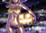  halloween hat jack-o&#039;-lantern katahira_masashi midriff pumpkin 
