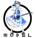  (9) 1girl cirno female guitar instrument mikage_sekizai p-model parody solo touhou 