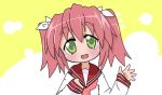  green_eyes kobayakawa_yutaka lucky_star pink_hair school_uniform serafuku teperyndroors twintails 