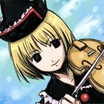  1girl aro_s blonde_hair female instrument lowres lunasa_prismriver shimakusa_arou solo touhou violin 