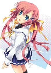  da_capo da_capo_ii long_hair mizuki_makoto pink_hair ribbon school_uniform serafuku shirakawa_nanaka skirt 