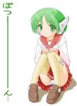  green_eyes green_hair multi panties robot_ears school_uniform serafuku short_hair t2r thigh-highs to_heart underwear 