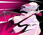  1girl bat_wings female hat remilia_scarlet solo touhou wings 