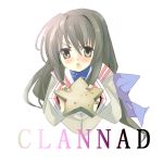  1girl clannad copyright_name dozo ibuki_fuuko kanikama long_hair low-tied_long_hair solo starfish tied_hair 