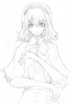  1girl alice_margatroid female haru haru_(fujinomori) monochrome sketch solo touhou 