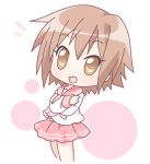  brown_eyes brown_hair chibi kusakabe_misao lucky_star mirai_(sugar) school_uniform serafuku short_hair 