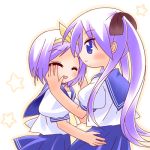  hiiragi_kagami hiiragi_tsukasa lowres lucky_star purple_hair school_uniform serafuku siblings sisters twins 