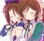  00s blush closed_eyes hand_holding moriki_takeshi rozen_maiden siblings sisters sleeping souseiseki suiseiseki twins 