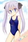  hiiragi_kagami lens_flare lucky_star one-piece_swimsuit swimsuit twintails yunico 