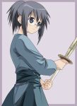  bamboo_blade glasses harada_konatsu shinai sword takano_natsuki weapon 