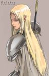  1girl armor claymore claymore_(sword) face galatea solo sword tea_(nakenashi) weapon 