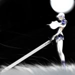  cape clare_(claymore) claymore claymore_(sword) huge_weapon moon pteruges sword weapon wind yama 