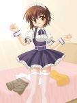  00s brown_hair maid mamoru_(sister_princess) masakichi_(crossroad) short_hair sister_princess thigh-highs 