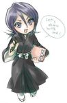  black_hair bleach book chibi kuchiki_rukia lowres pencil wooden_pencil 