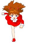  1girl animated animated_gif dress full_body lowres neon_genesis_evangelion red_dress running solo souryuu_asuka_langley transparent_background younger 