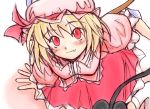  1girl fang female flandre_scarlet laevatein short_hair solo tail touhou wings 