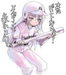  00s 1girl baseball baseball_bat baseball_uniform clothes_writing helmet long_hair rozen_maiden solo sportswear suigintou translation_request 