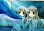  00s 2girls fish futakoi multiple_girls shirogane_sara shirogane_souju siblings sisters twins underwater 