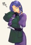  1girl caster choker closed_eyes fate/stay_night fate_(series) gloves lowres object_hug pointy_ears purple_hair short_hair smile solo white_background 