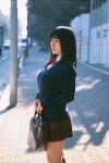  1girl asian photo school_uniform serafuku solo sweater 