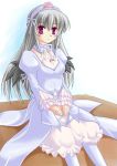  00s 1girl alternate_color rozen_maiden solo suigintou white white_background 