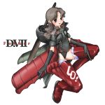  1girl aircraft airplane biplane fokker_dvii fokkerdvii mecha_musume military nano original solo thigh-highs world_war_i 