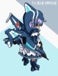  1girl airplane blue_impulse_(team) dress frills jet mecha_musume original solo t-2 t2 t_hostler 