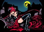  black_legwear boots cosplay demon kousaka_tamaki moon redhead refeia thigh-highs to_heart_2 
