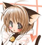  1girl 90s animal_ears bell card_captor_sakura cat_ears cat_tail child jingle_bell kinomoto_sakura maid solo tail 