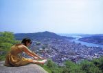  asian city cityscape day dress female landscape mountain photo reaching river tree water 