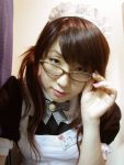  asian cosplay glasses maid photo 