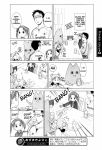  1boy 2girls azuma_kiyohiko azumanga_daioh barasui barasui_(character) child chiyo_chichi comic crossover greyscale hard_translated highres ichigo_mashimaro koiwai_yotsuba matsuoka_miu monochrome multiple_girls parody translated yotsubato! 