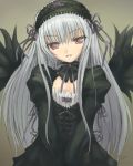  00s red_eyes rozen_maiden silver_hair suigintou wings 