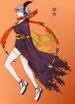  ayane_(doa) dead_or_alive headband hybrid_cat japanese_clothes kimono legs purple_hair short_hair thigh-highs thighhighs 