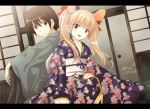  animal_ears blonde_hair brown_hair dead_soul_revolver japanese_clothes kimono mouse_ears red_eyes tomozo_kaoru twintails 