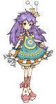  bracelet brown_eyes hairband jewelry long_hair march_(trusty_bell) necklace official_art pointy_ears purple_hair shoes skull smile solo trusty_bell 