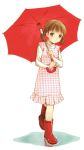  doujima_nanako hijiri_ruka persona persona_4 puddle rubber_boots umbrella 