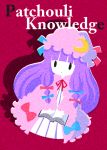  hat karaagetarou long_hair patchouli_knowledge purple_hair solo touhou 