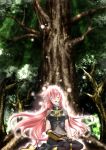  glow glowing long_hair megurine_luka nature pink_hair tree trimcolor vocaloid 